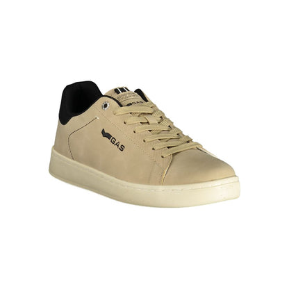 Beige Polyester Athletic Sneakers
