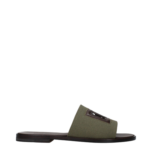 Green Fabric Slippers