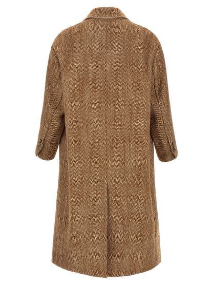 Brown Virgin Wool Coat