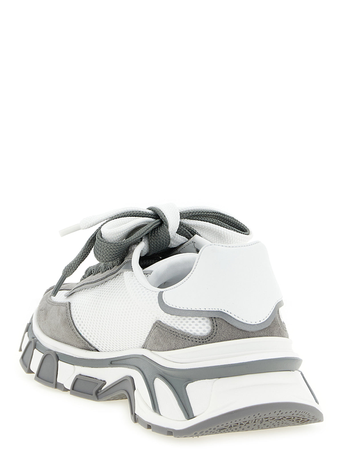 Gray Leather Athletic Sneakers