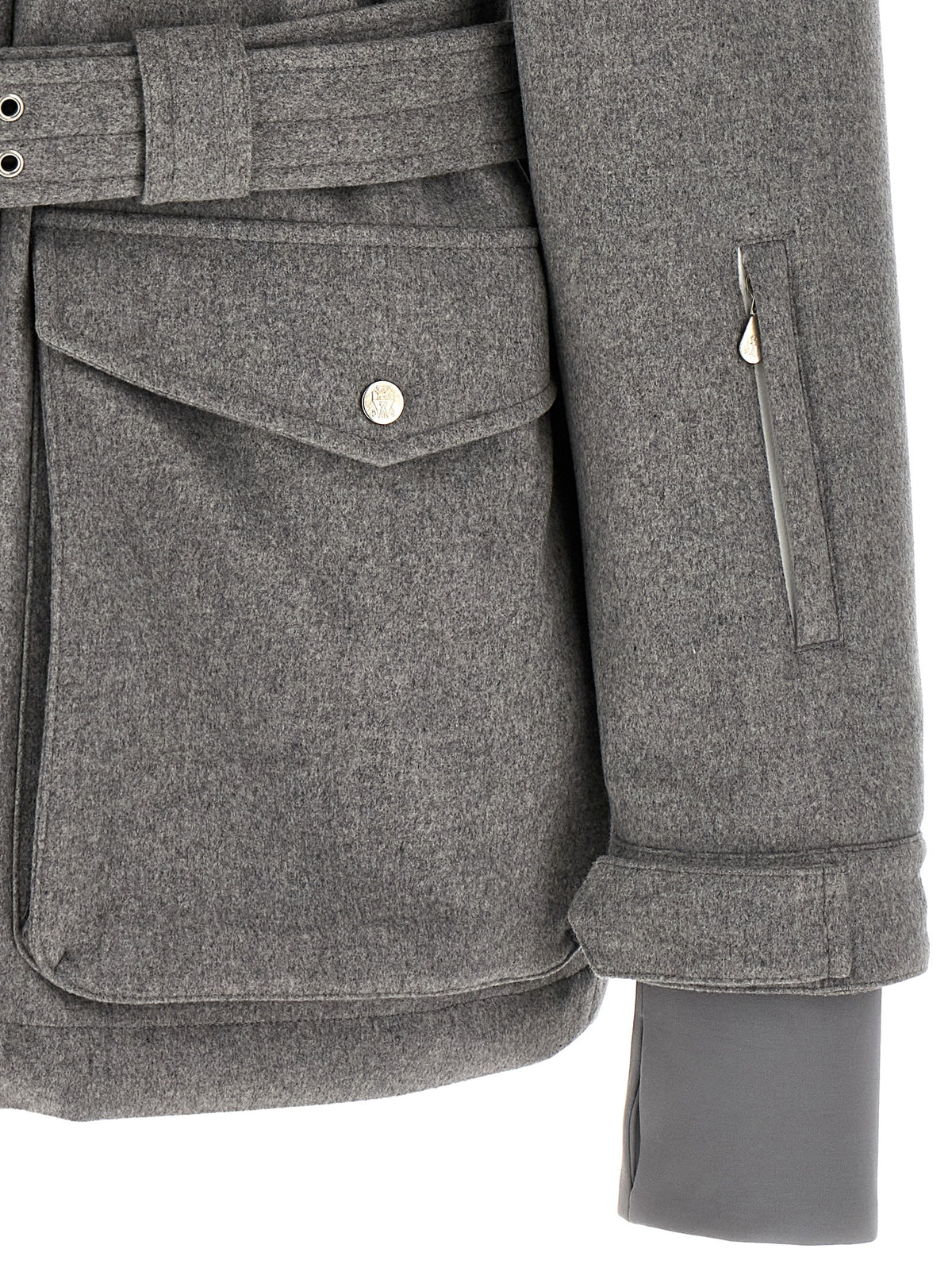 Gray Wool Full-Length Jacket