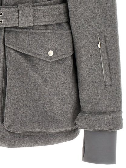 Gray Wool Full-Length Jacket