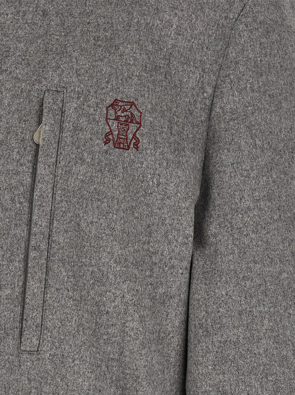 Gray Wool Full-Length Jacket