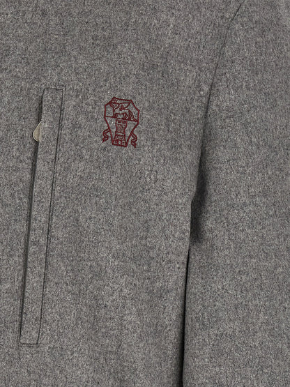 Gray Wool Full-Length Jacket