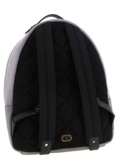 Gray Polyester Backpack