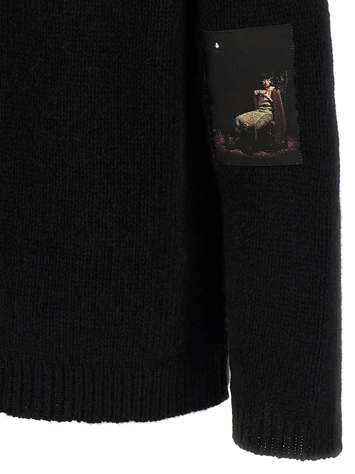 Black Wool Cardigan