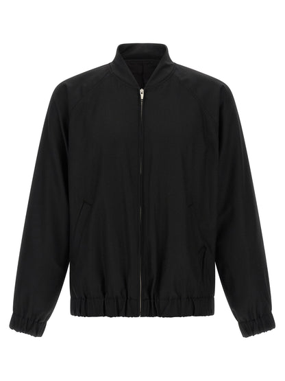 Black Wool Bomber