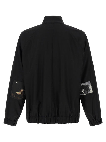 Black Wool Bomber