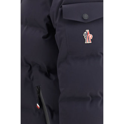 Blue Polyamide Full-Length Jacket