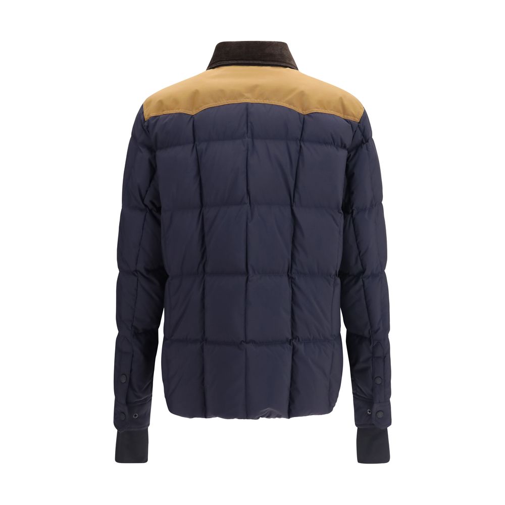Blue Polyamide Full-Length Jacket