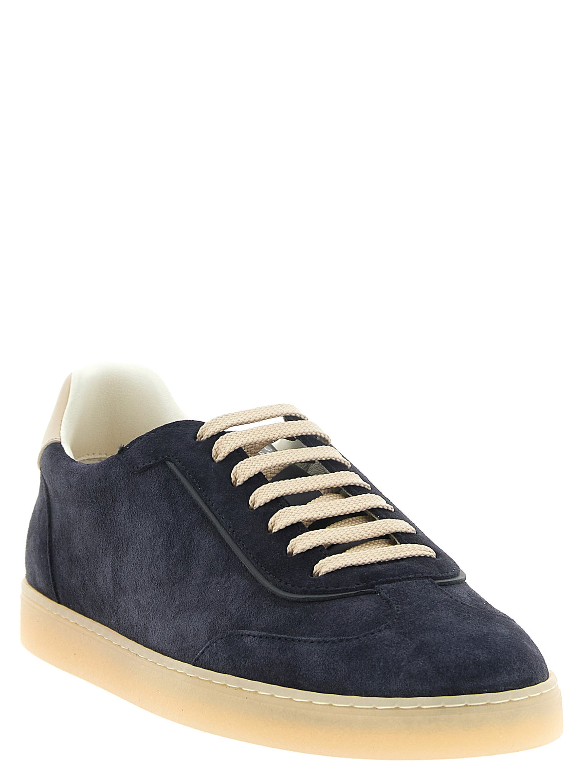 Blue Calfskin Low Top Sneakers