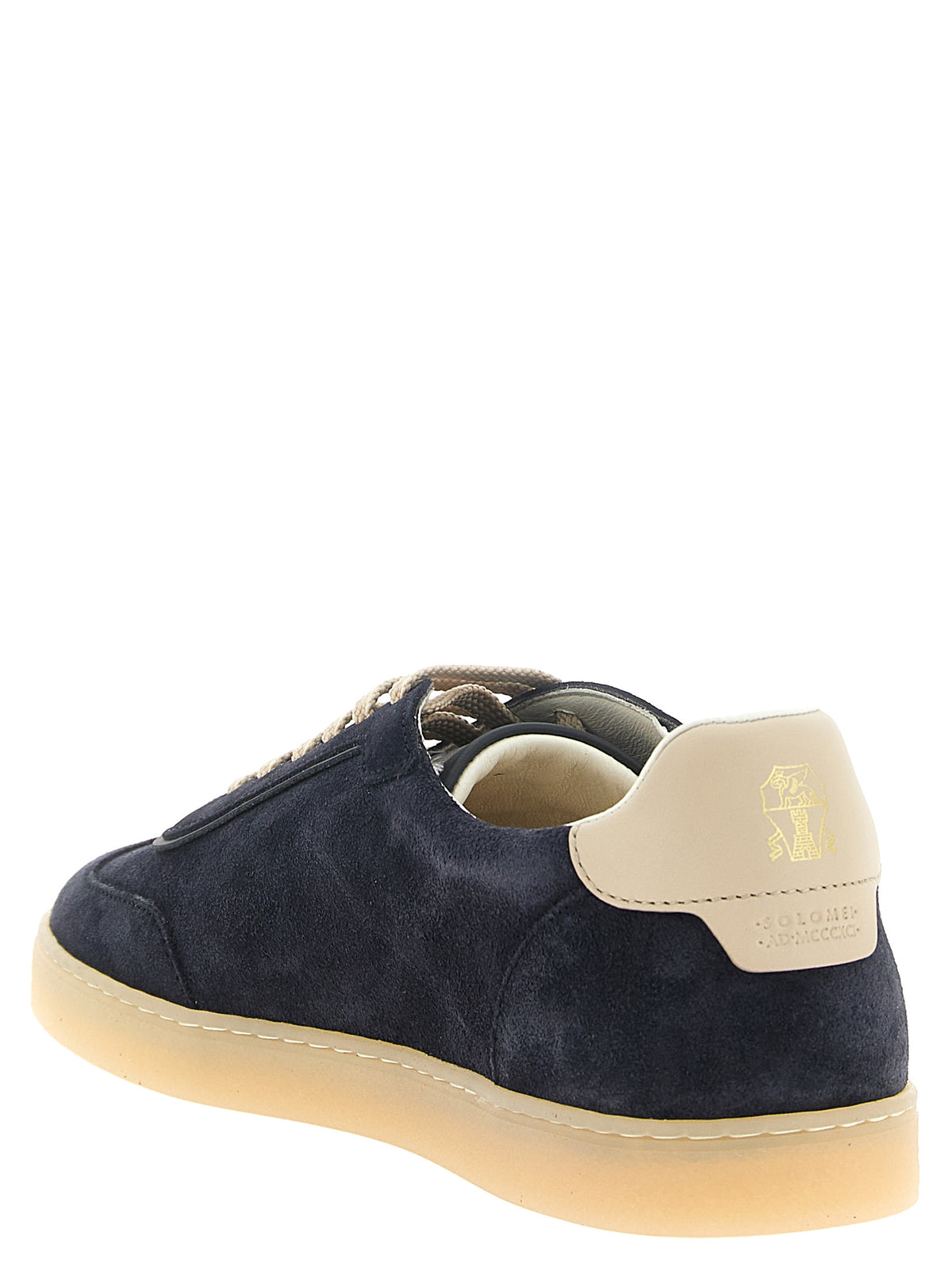 Blue Calfskin Low Top Sneakers