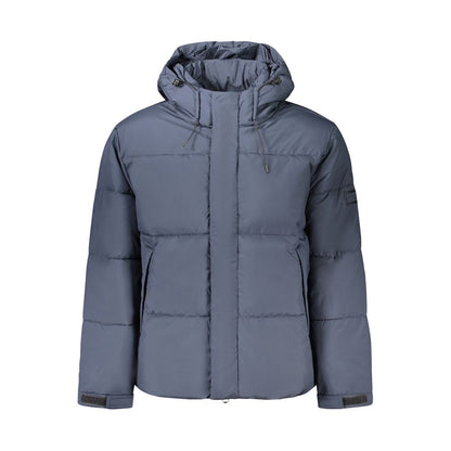 Blue Poliestere Men's Jacket