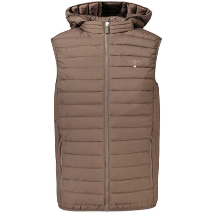 Brown Polyester Men's Jacket