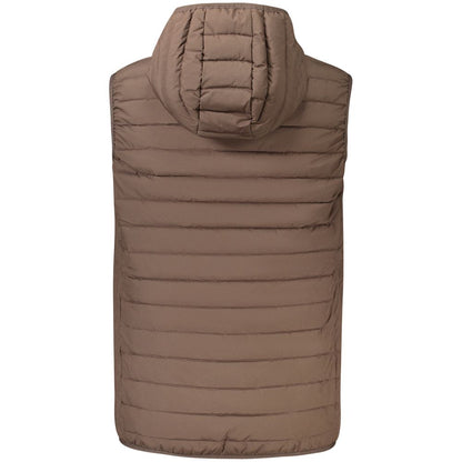 Brown Polyester Men's Jacket