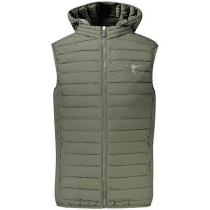 Green Polyester Men's Jacket