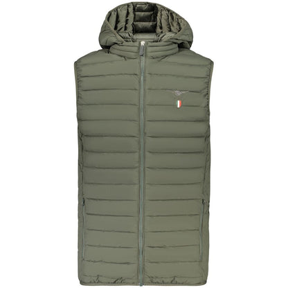 Green Polyester Men's Jacket