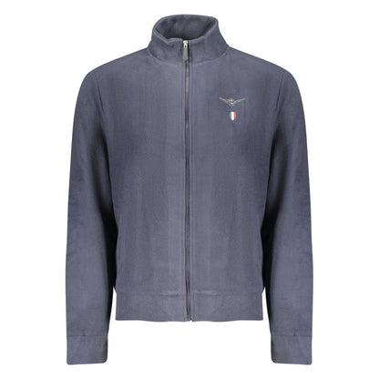 Blue Polyester Men's Sweatshirt