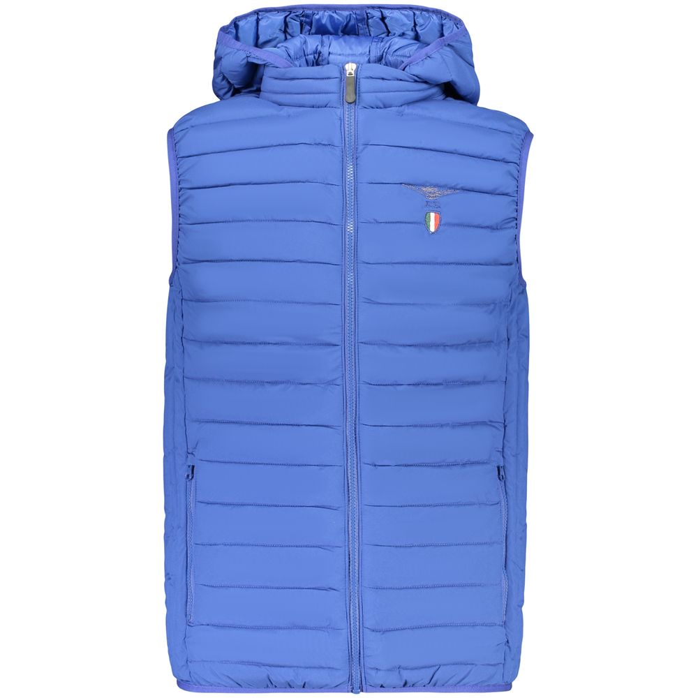Blue Polyester Men's Jacket