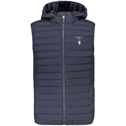 Blue Polyester Men's Jacket