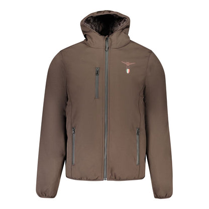 Brown Polyester Men's Jacket