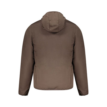 Brown Polyester Men's Jacket