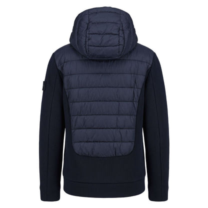 Blue Polyester Men Jacket