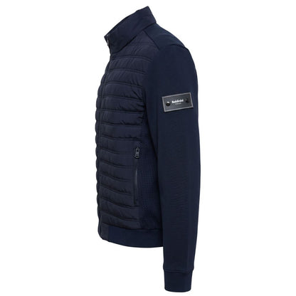 Blue Polyester Men Jacket