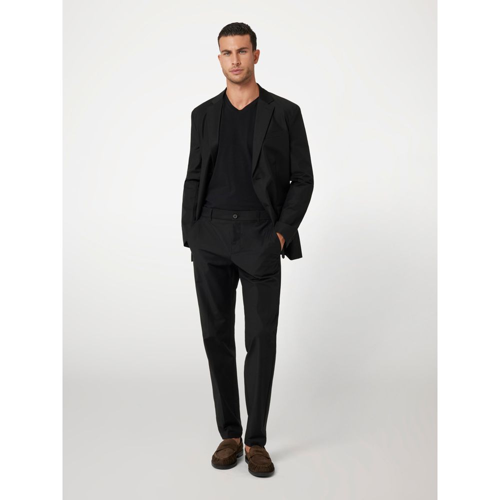 Black Cotton Dress Pants