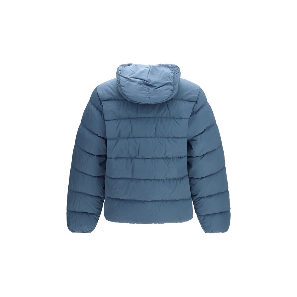 Blue Polyamide Full-Length Jacket