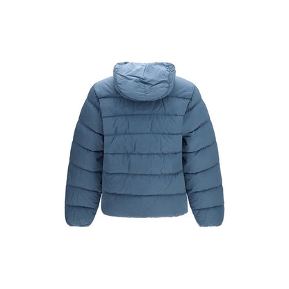 Blue Polyamide Full-Length Jacket