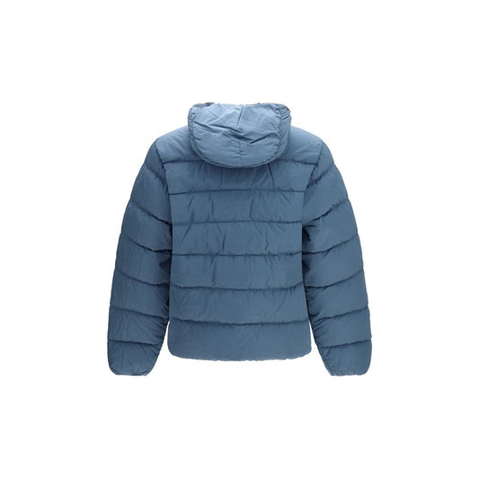 Blue Polyamide Full-Length Jacket