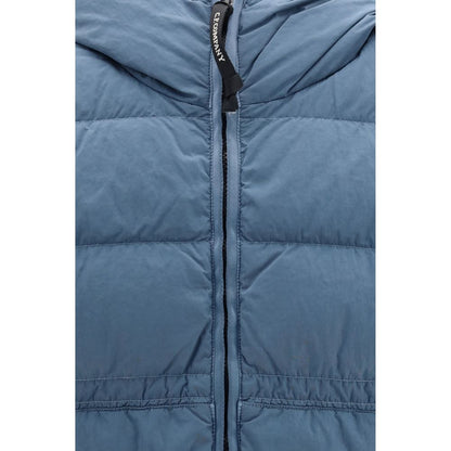 Blue Polyamide Full-Length Jacket