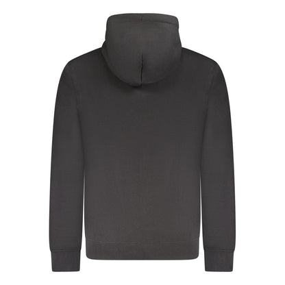 Black Cotton Menswear Hoodie