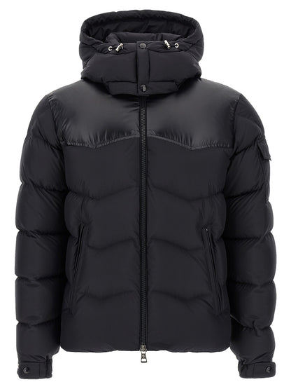 Black Polyester Full-Length Jacket