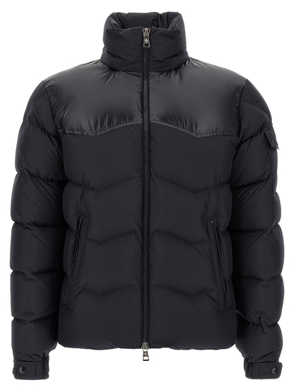 Black Polyester Full-Length Jacket