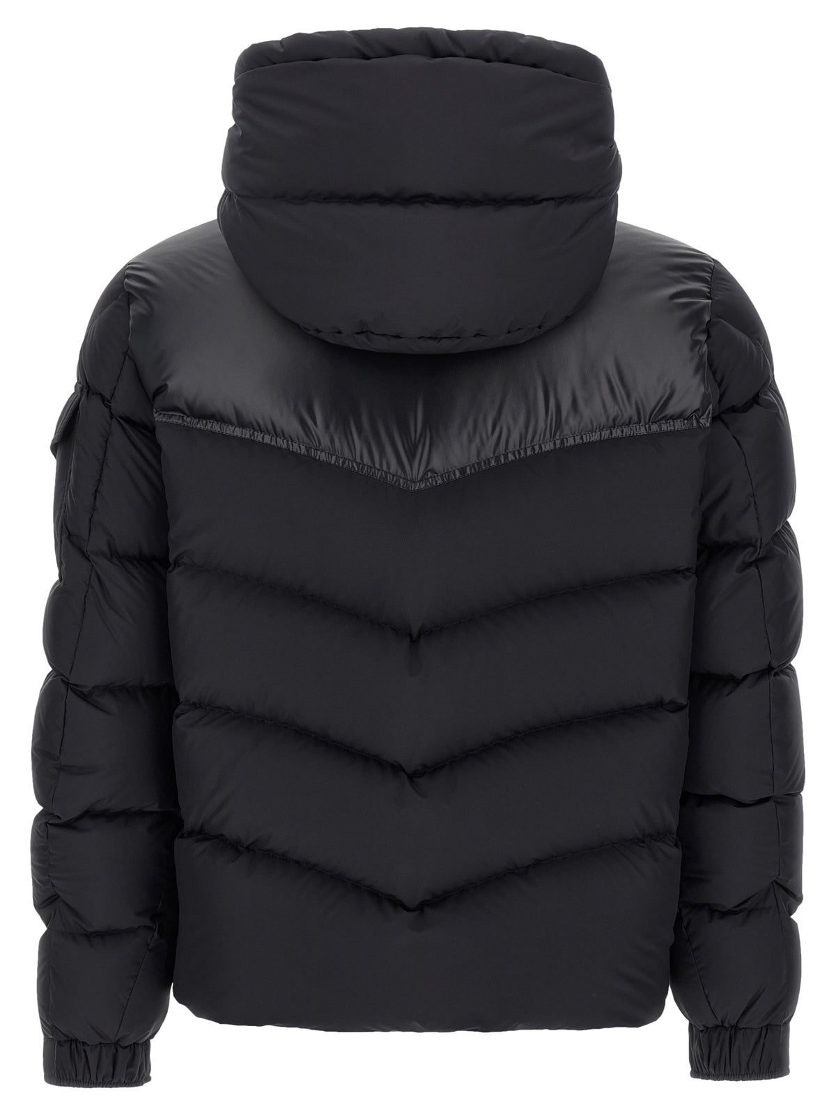 Black Polyester Full-Length Jacket
