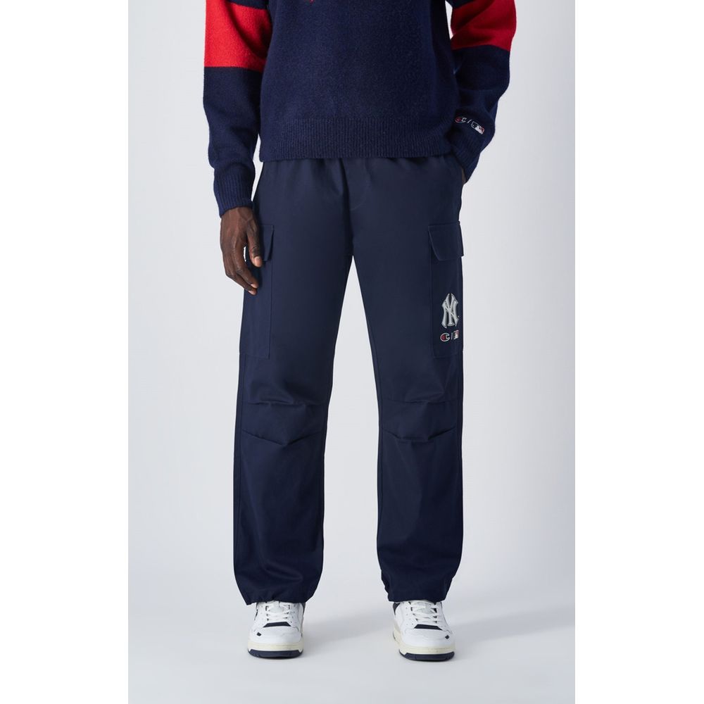 Blue Cotton Cargo Pants