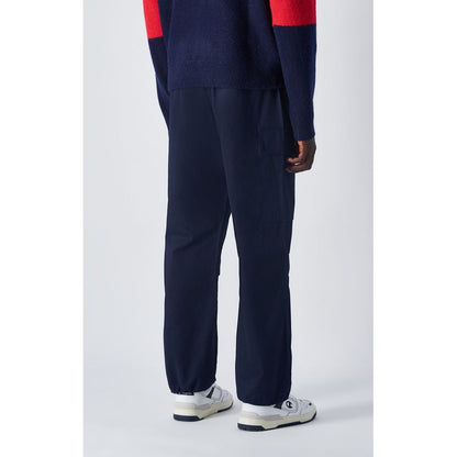 Blue Cotton Cargo Pants