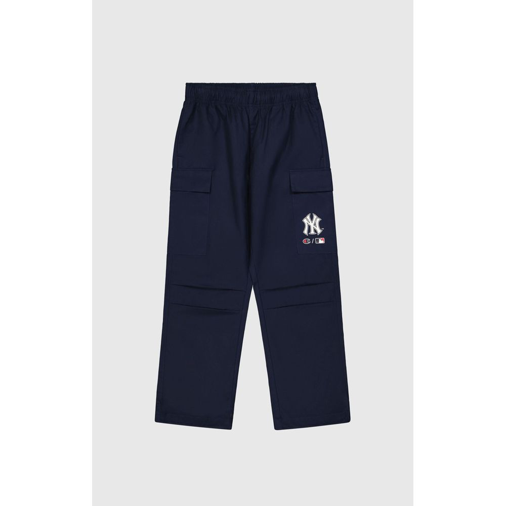 Blue Cotton Cargo Pants