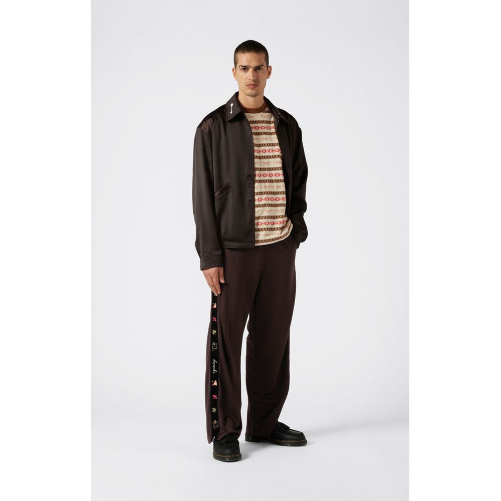 Beige Polyester Casual Pants