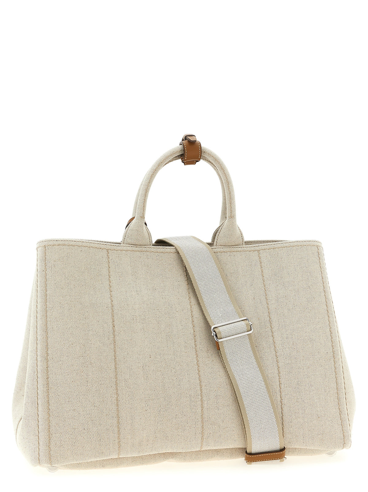 Beige Cotton Tote Bag