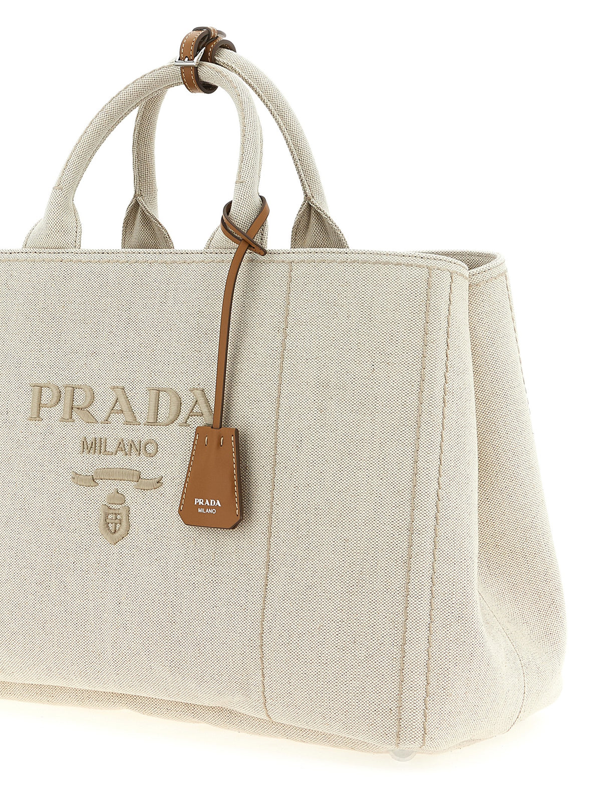 Beige Cotton Tote Bag