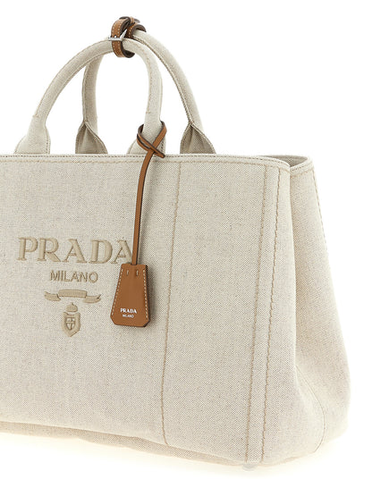 Beige Cotton Tote Bag