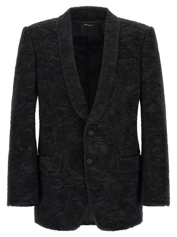 Black Silk Blazer