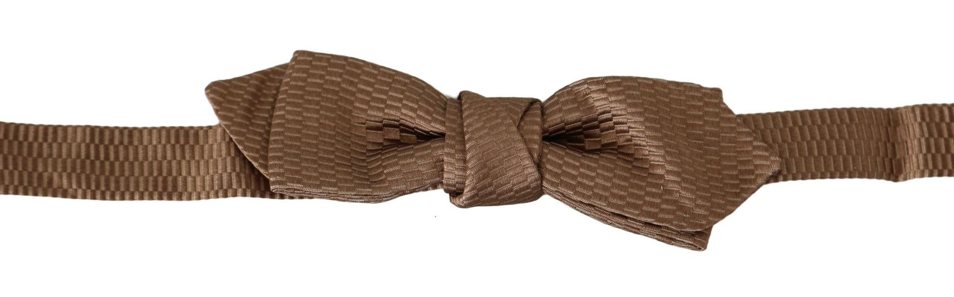 Men Brown Gold Adjustable Neck Papillon Bow Tie Dolce & Gabbana
