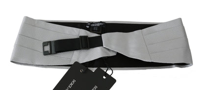 Gray Men Waist Belt 100% Silk Cummerbund Dolce & Gabbana