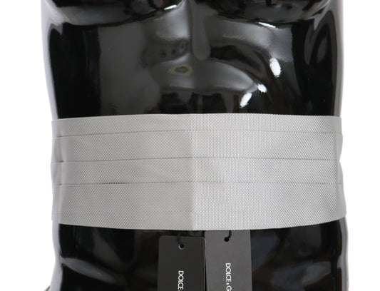 Gray Men Waist Belt 100% Silk Cummerbund Dolce & Gabbana