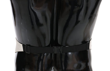 White Men Waist Belt 100% Silk Cummerbund Dolce & Gabbana