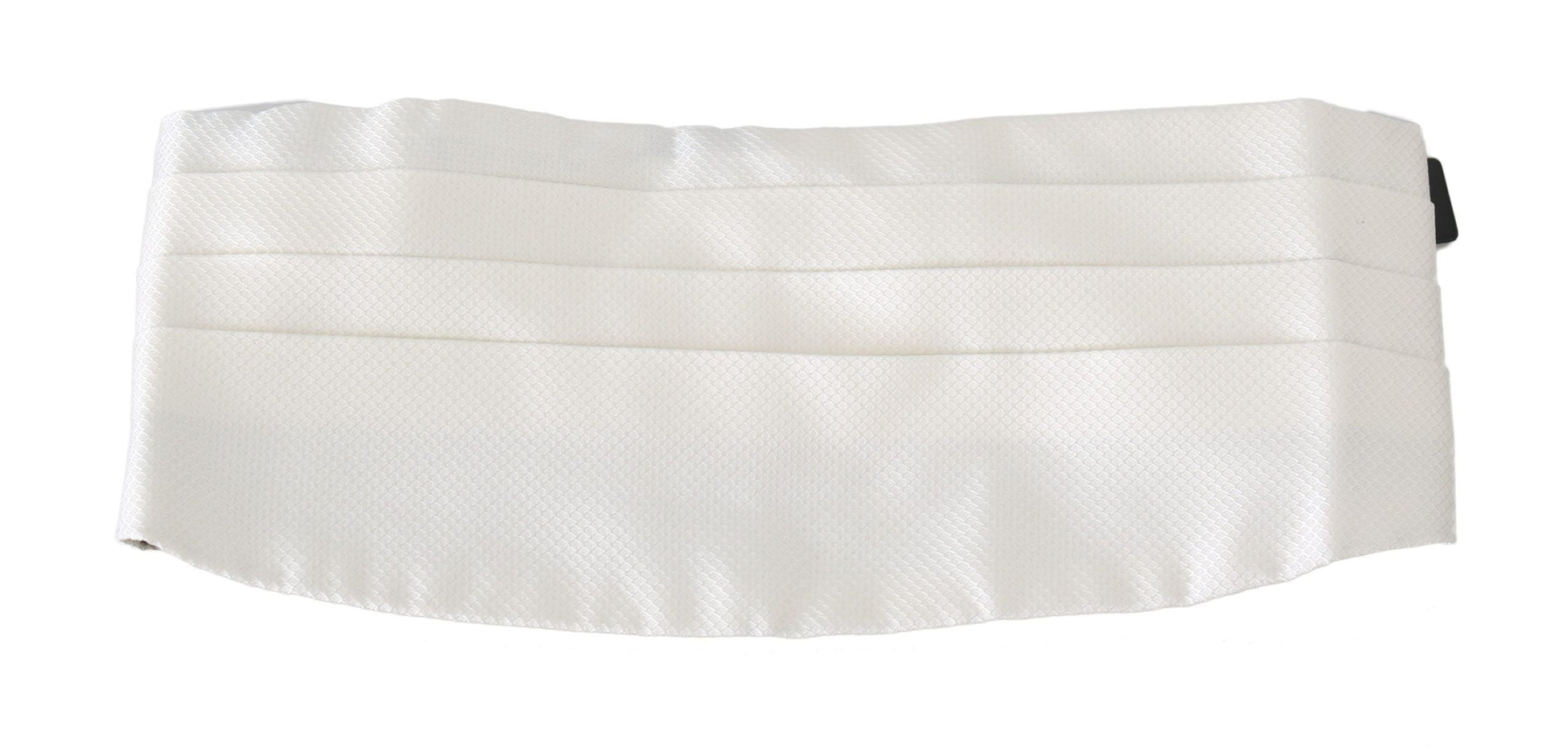 White Men Waist Belt 100% Silk Cummerbund Dolce & Gabbana